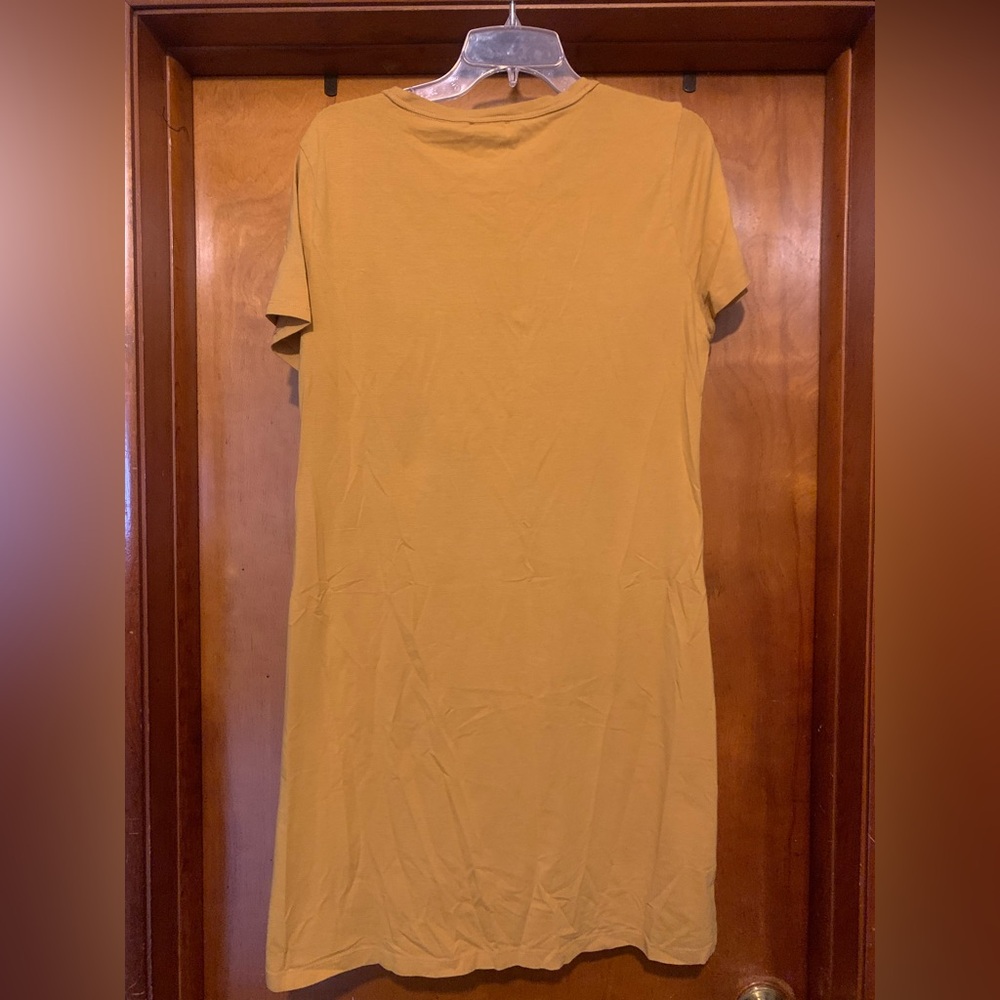 Calvin Klein Size L Mustard Mini Dress - Picture 5 of 5